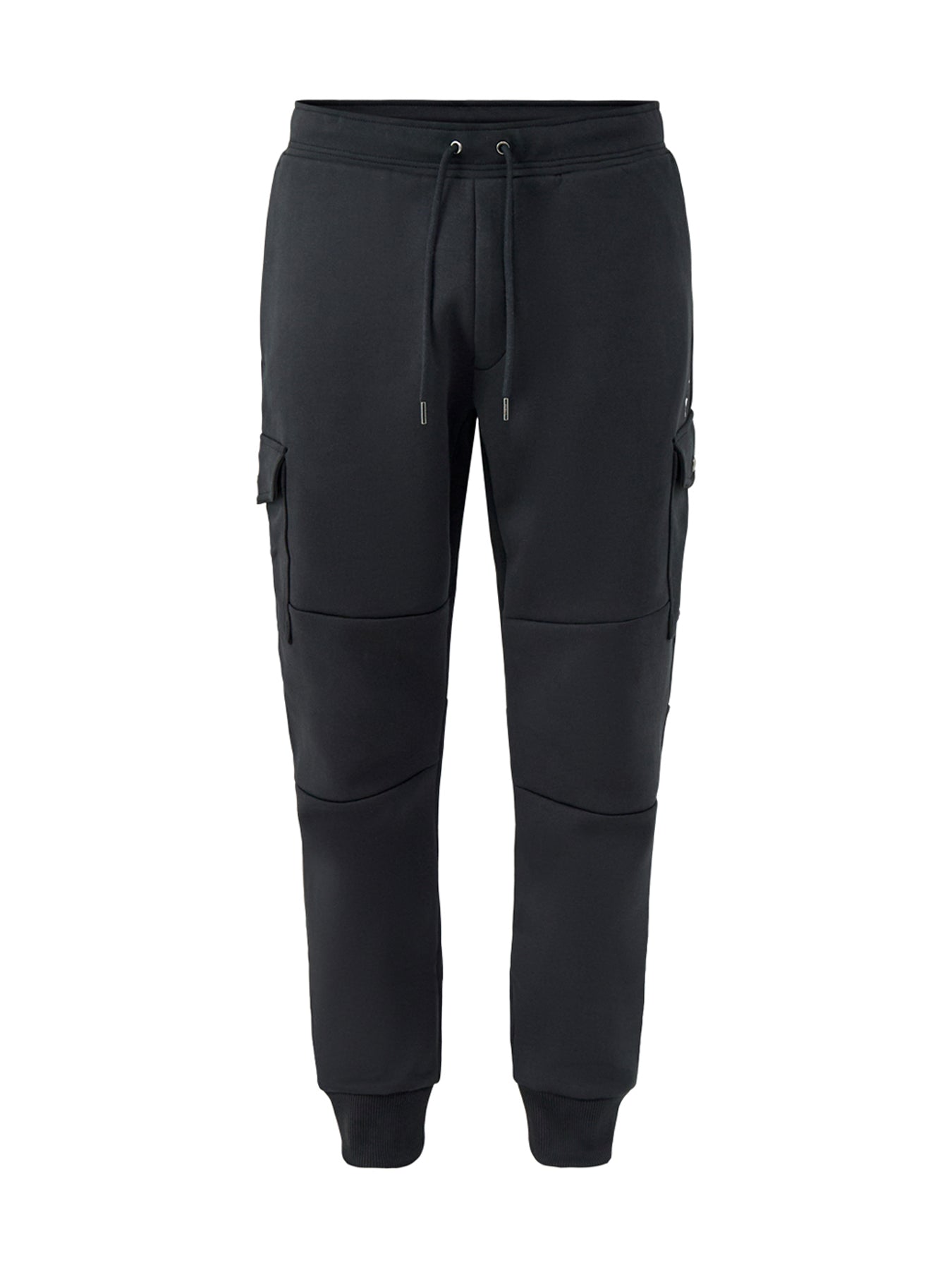 Double Knit Cargo Trousers Black