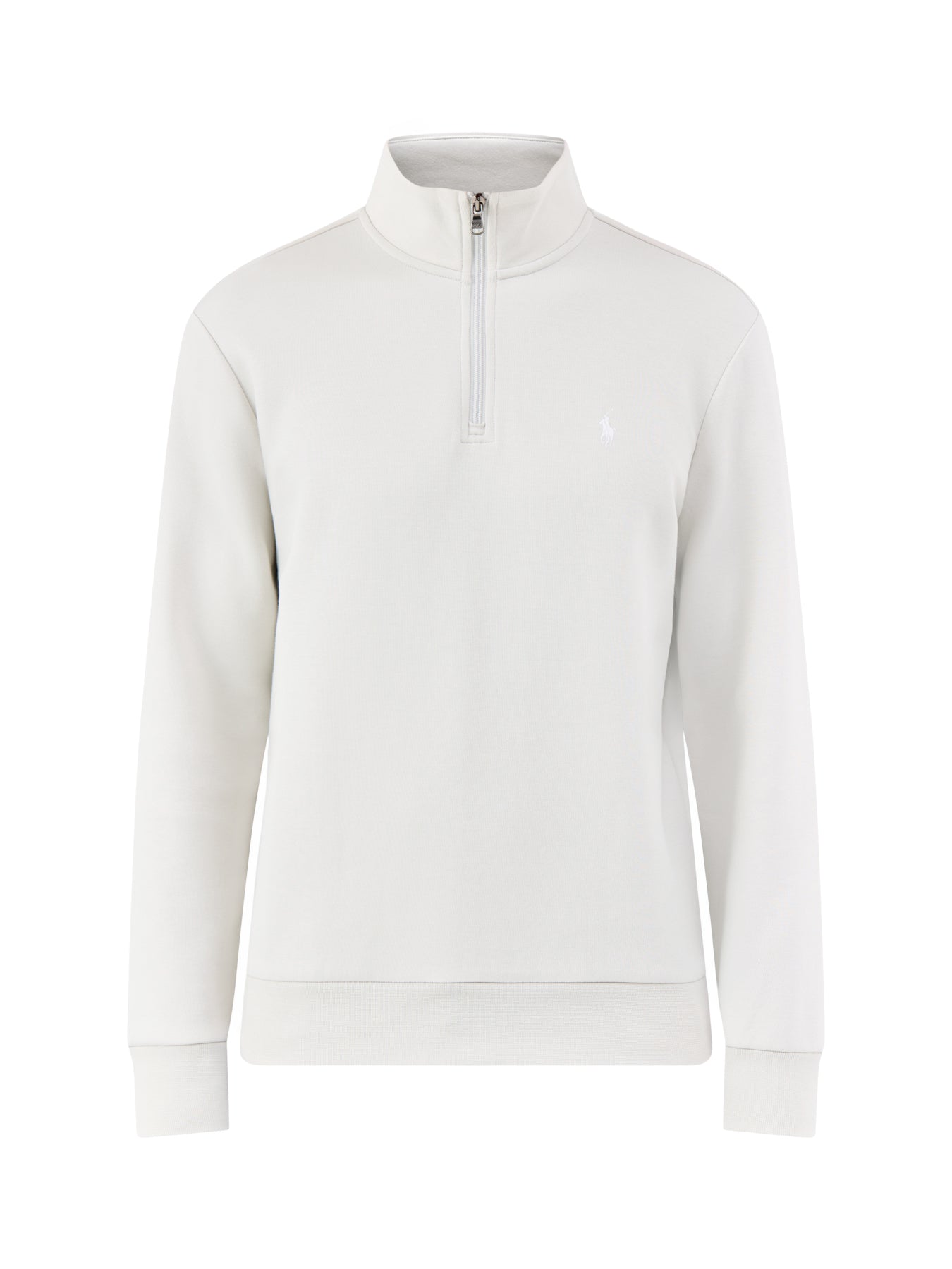 Double Knit Quarter Zip Sweatshirt Grey