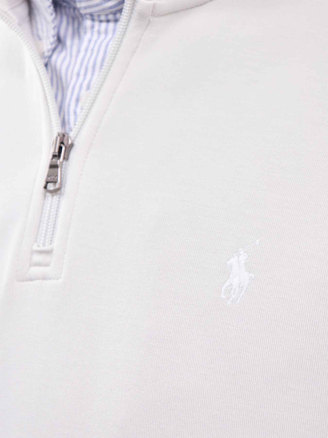 Double Knit Quarter Zip Sweatshirt Grey