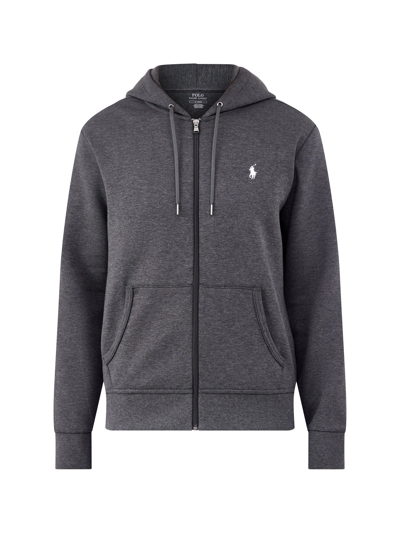 Double Knit Zip Through Hoodie Grey