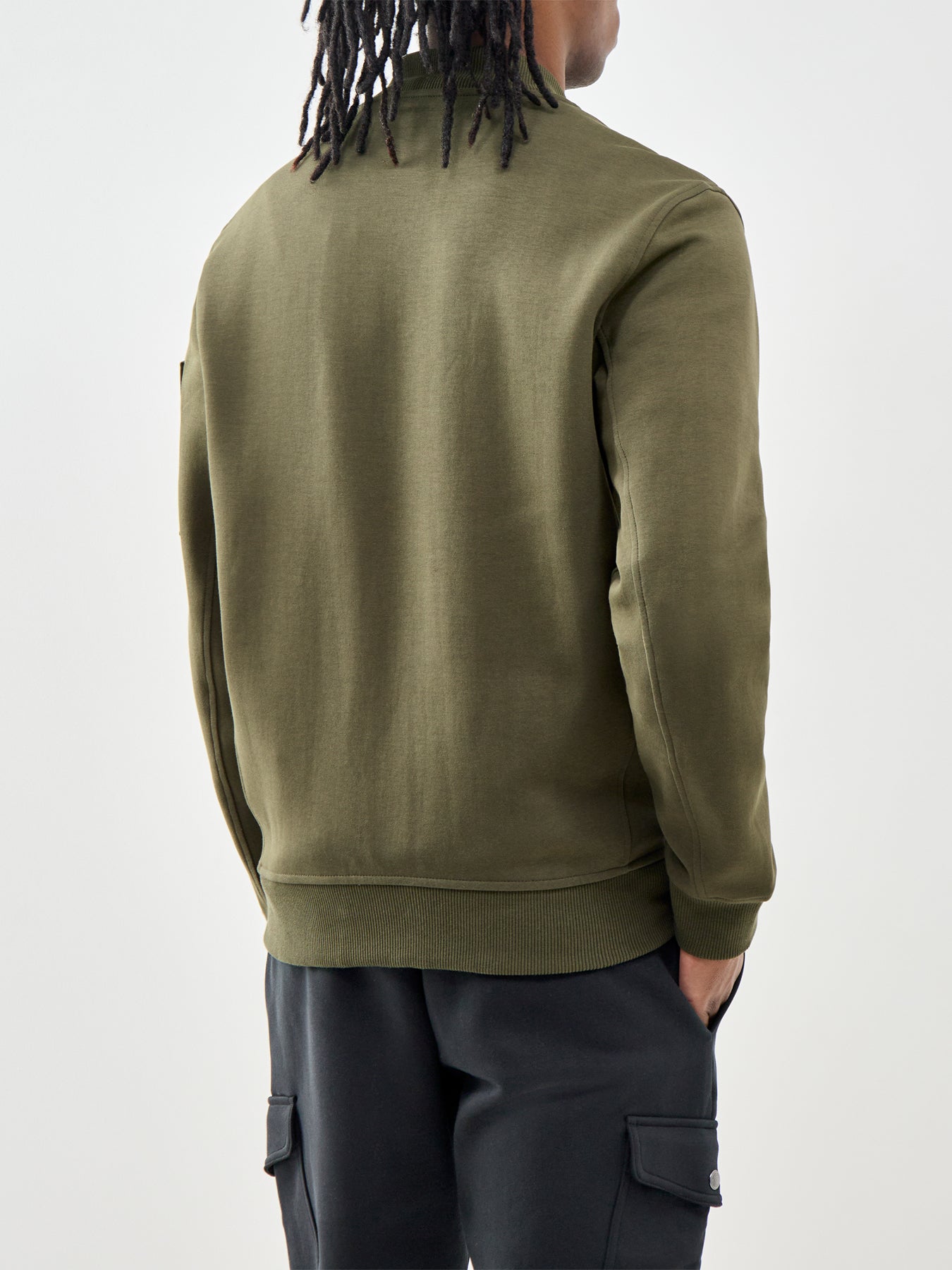 Double Knit Bomber Jacket Olive