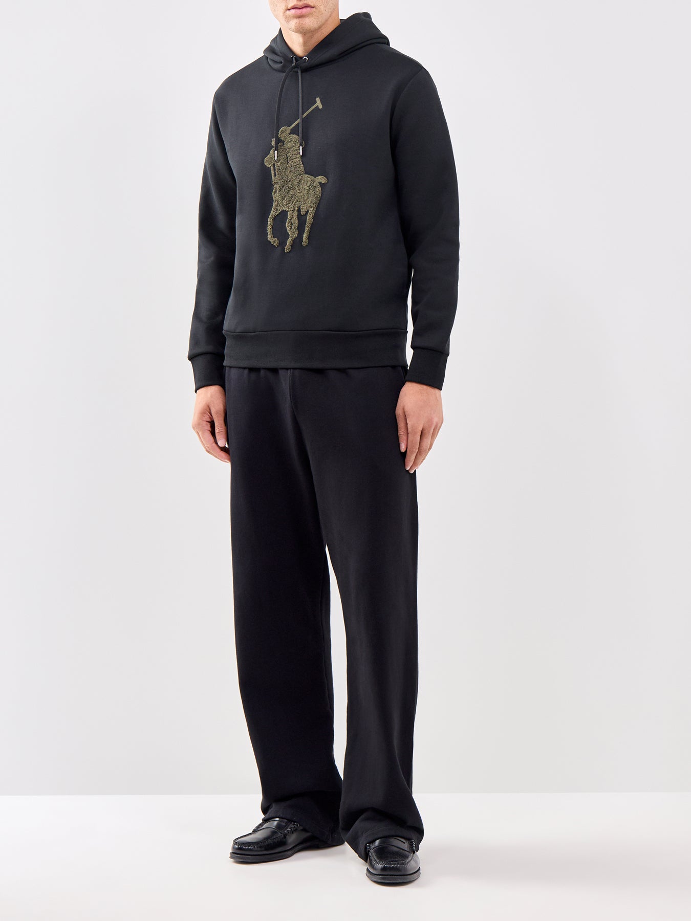 Big Pony Cotton Blend Hoodie Black