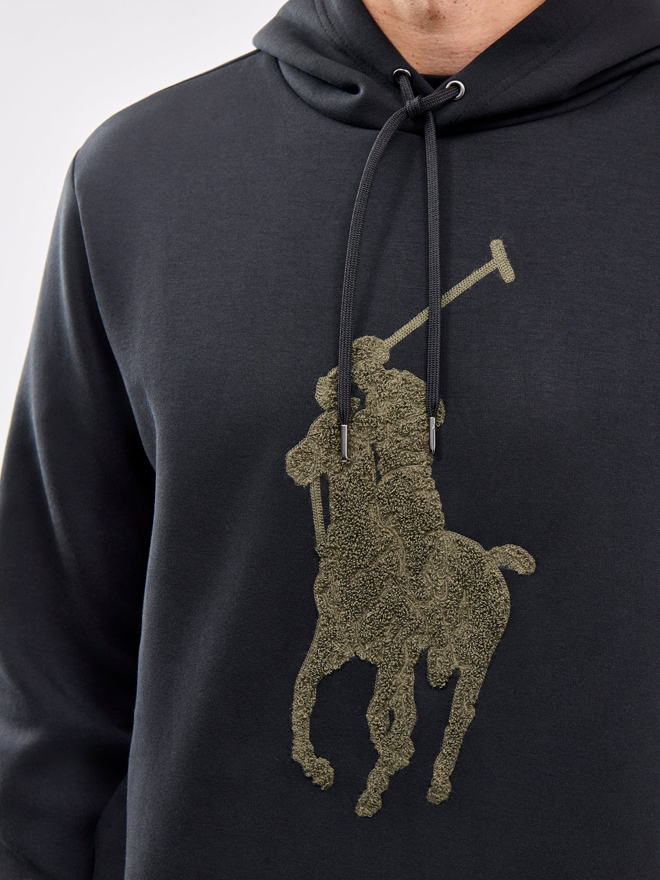 Big Pony Cotton Blend Hoodie Black