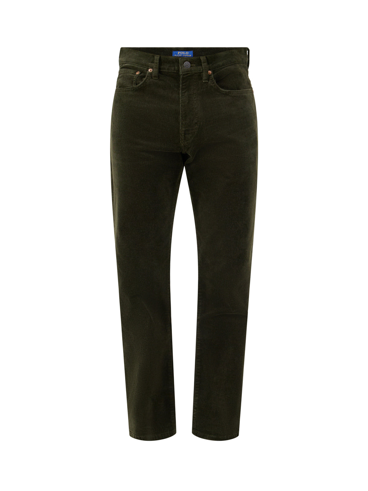 Brushed Cotton Twill 5-Pocket Trousers - Estate Olive
