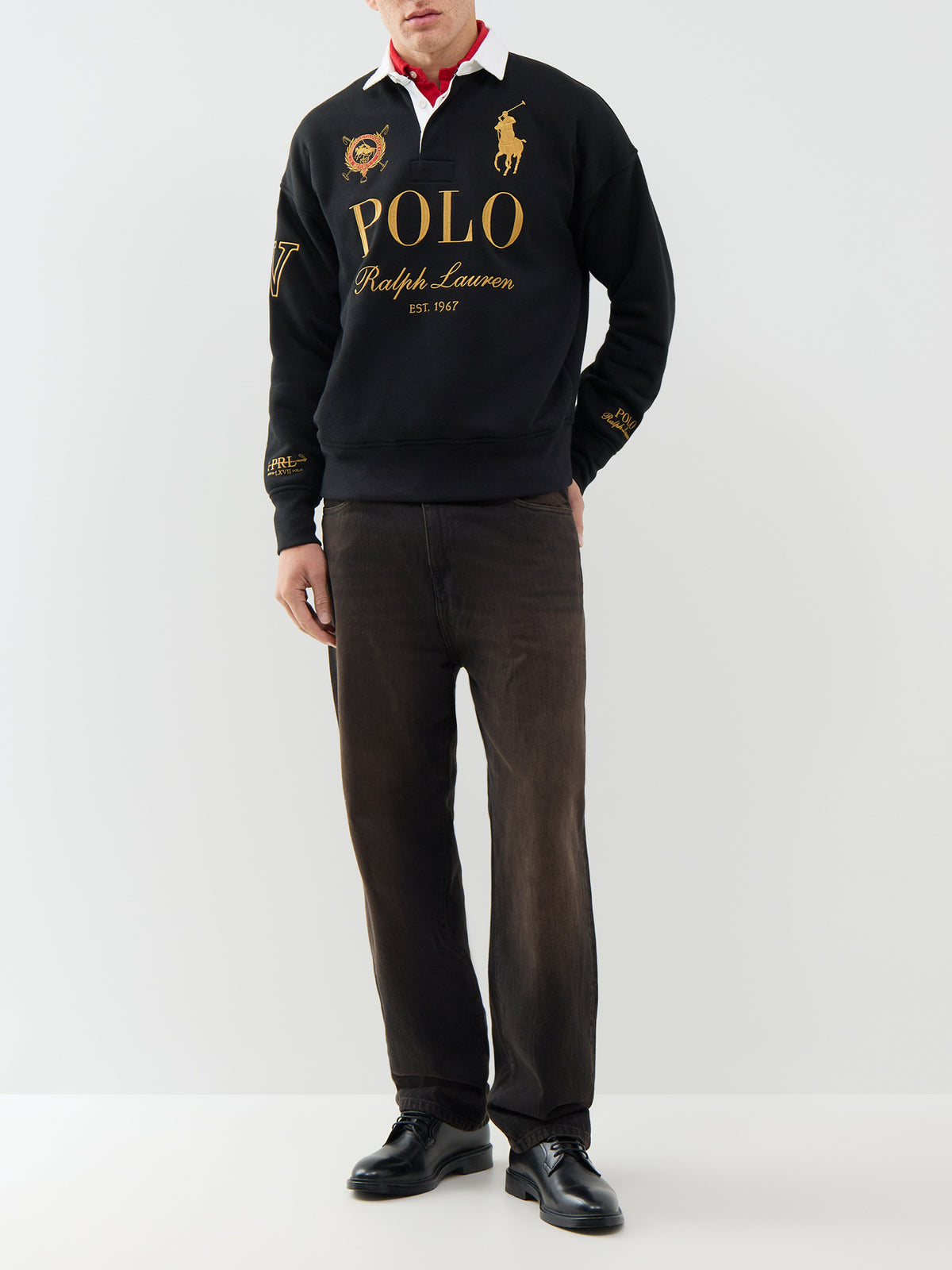 All-Over Golden Logo Rugby Shirt