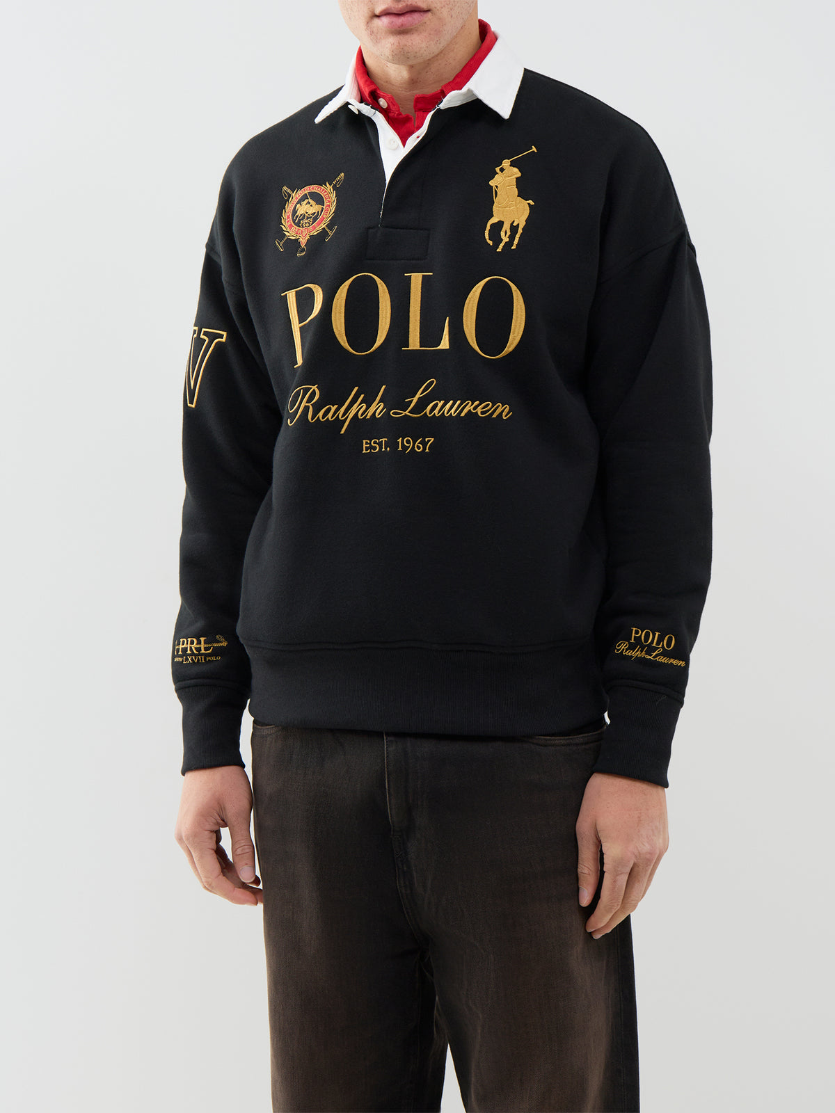 All-Over Golden Logo Rugby Shirt