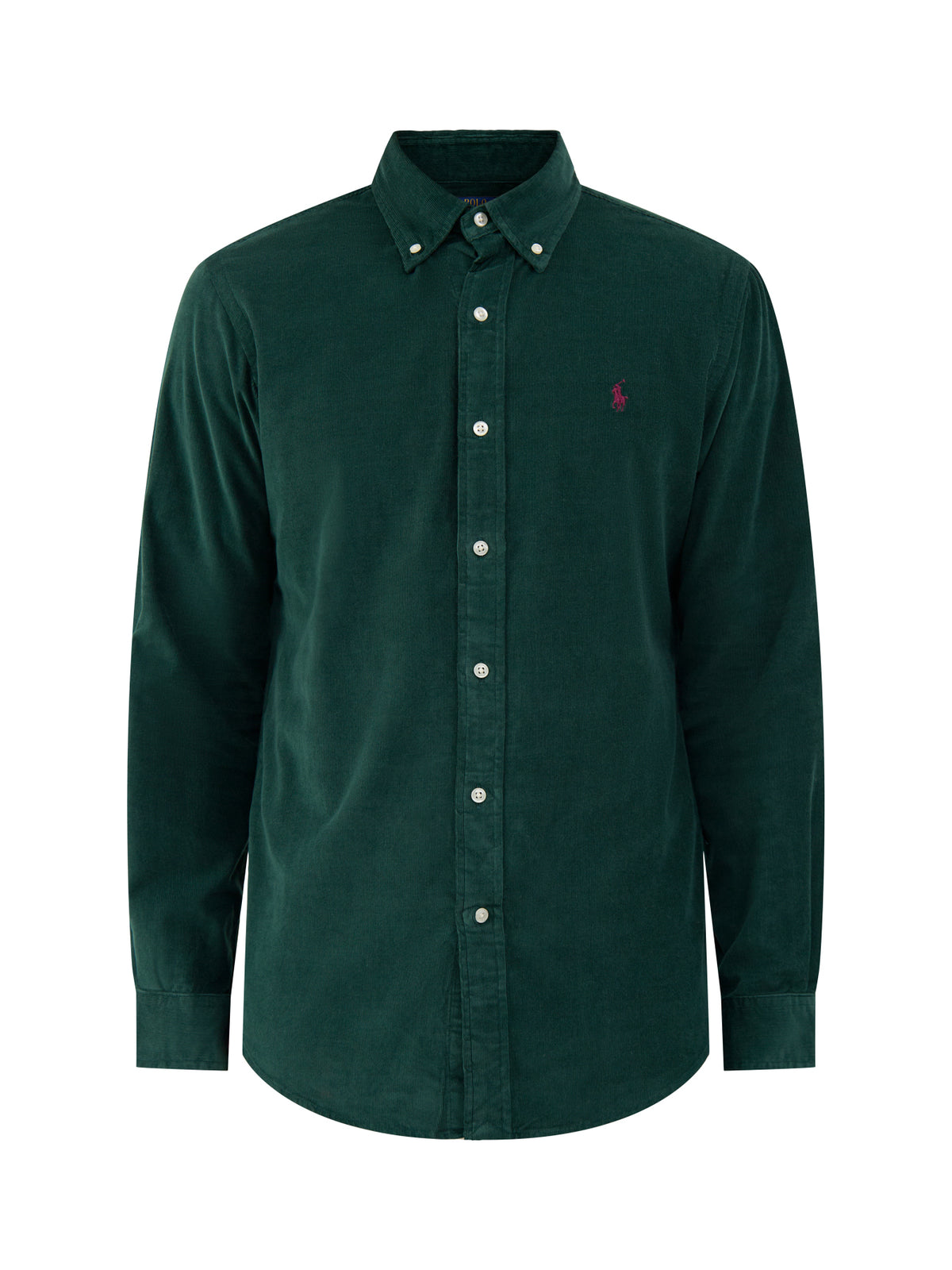 Cotton Custom Fit Corduroy Shirt - Moss Agate