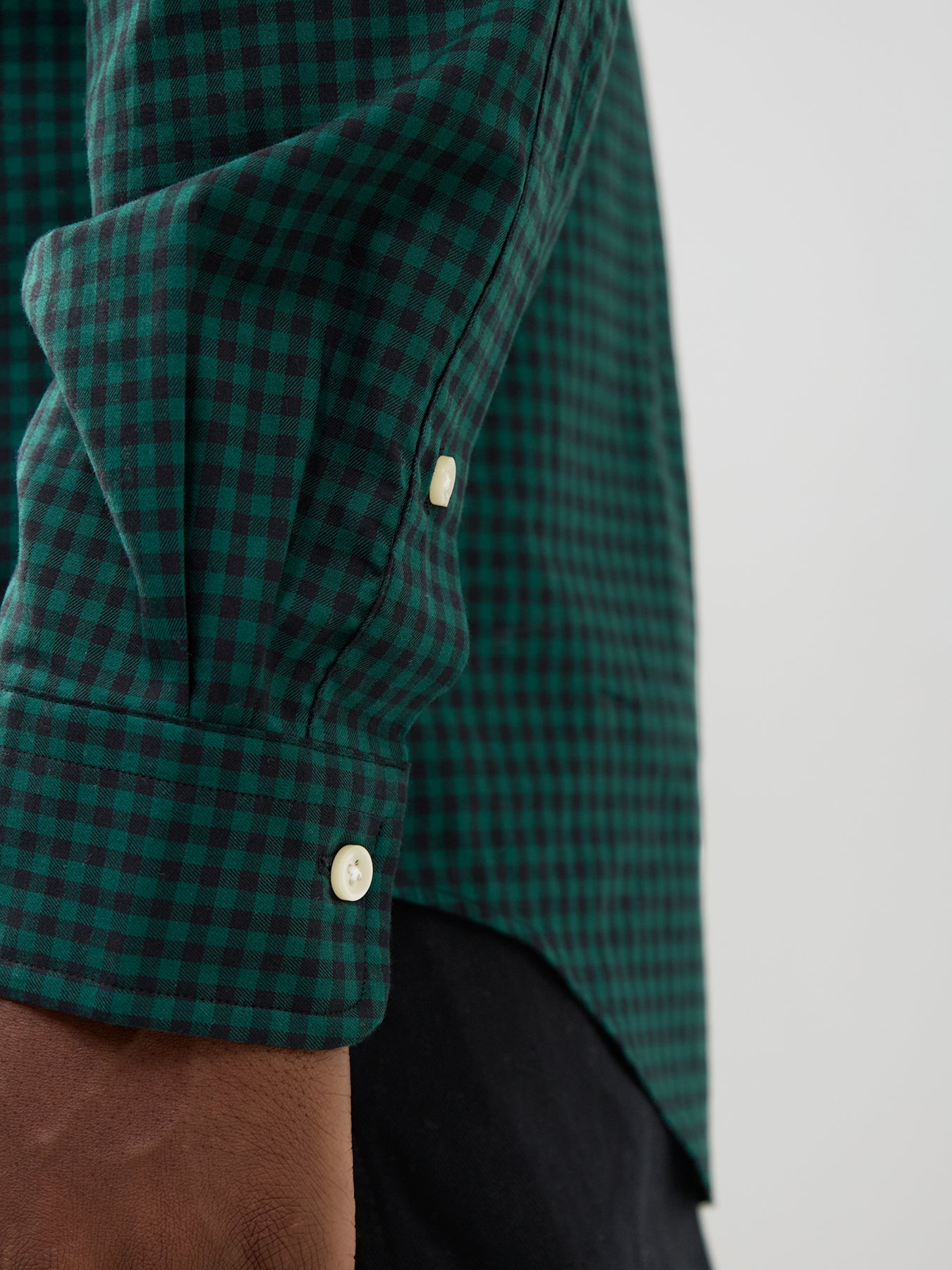 Cotton Custom Fit Sanded Twill Check Shirt