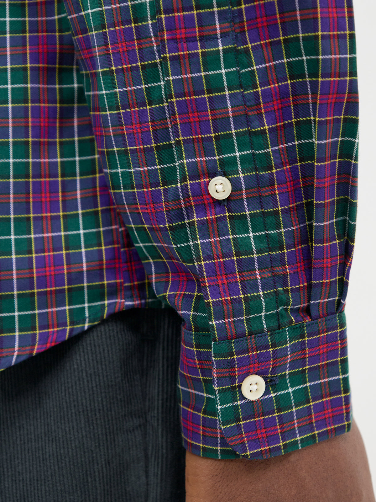Cotton Custom Fit Sanded Twill Check Shirt