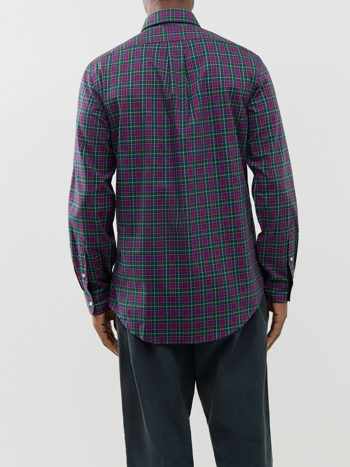 Cotton Custom Fit Sanded Twill Check Shirt