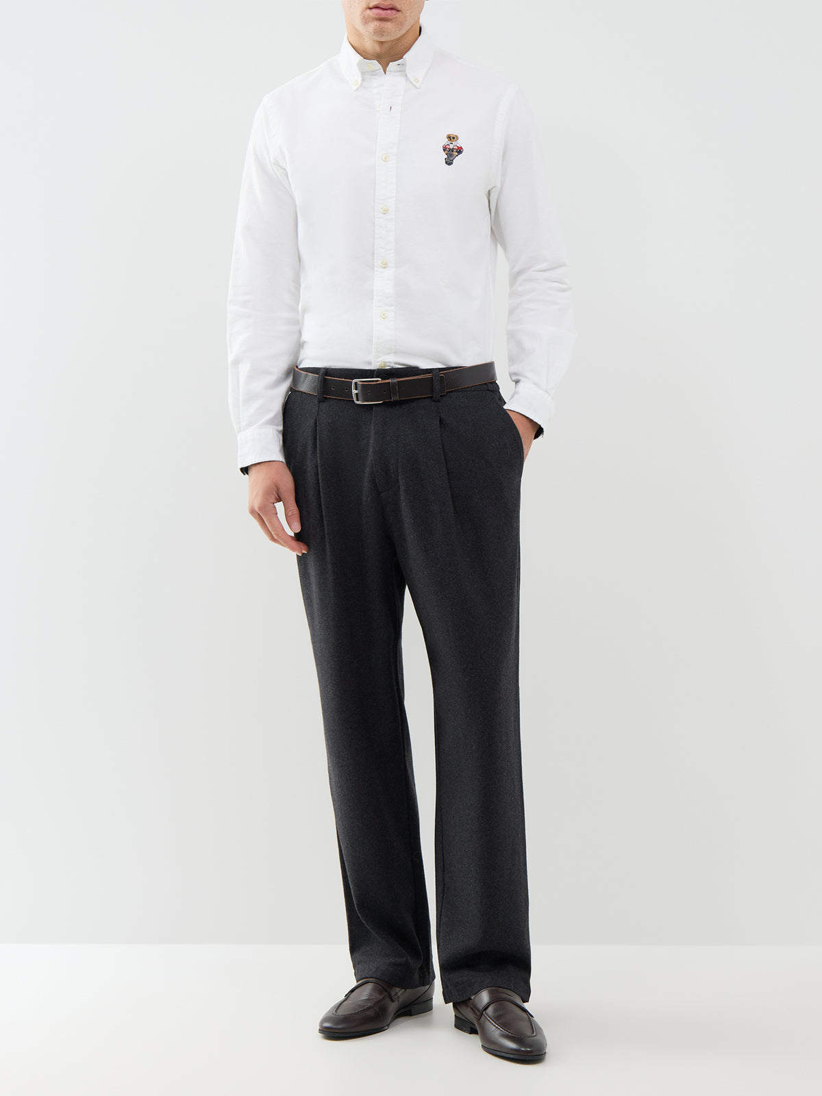 Brushed Oxford Holiday Bear 100% Cotton Shirt