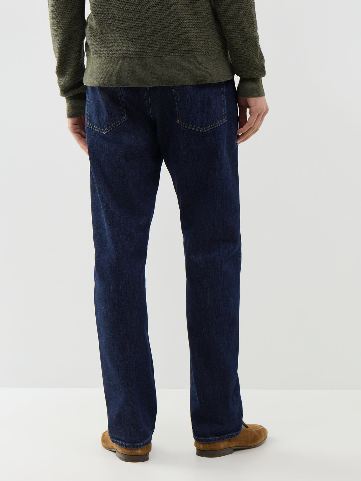 Brushed Denim Straight Fit Jeans