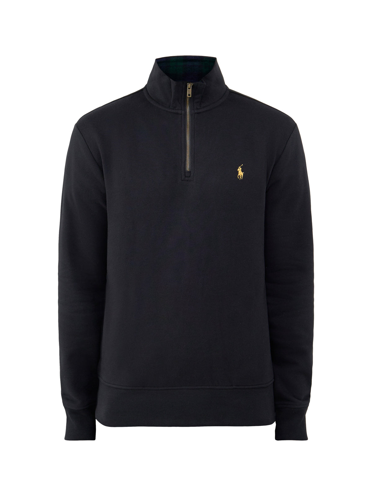 Wool & Cashmere Quarter-Zip Jumper With Kangaroo Pocket - Black