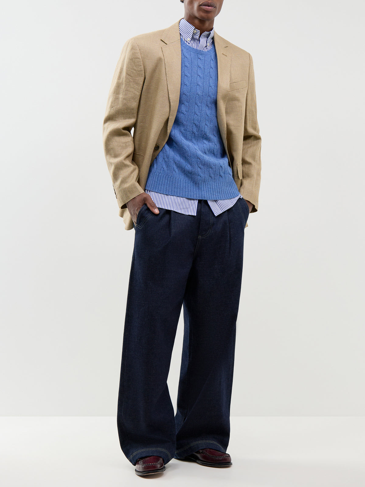 Wool & Cashmere Cable Knit Crew Neck Jumper
