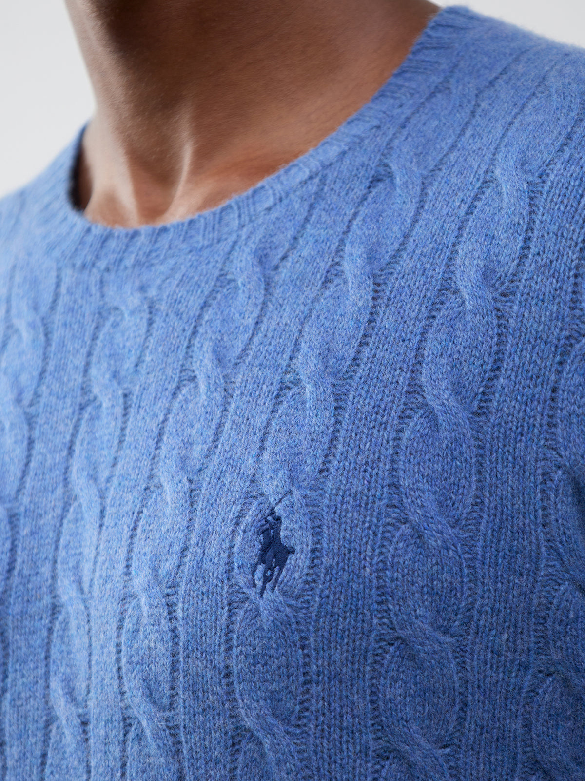 Wool & Cashmere Cable Knit Crew Neck Jumper