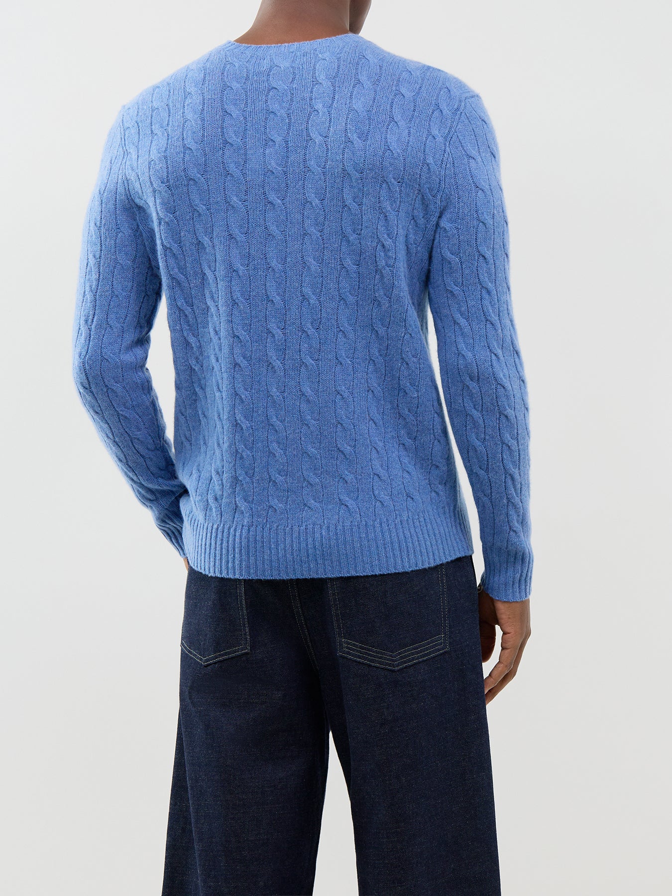 Wool & Cashmere Cable Knit Crew Neck Jumper