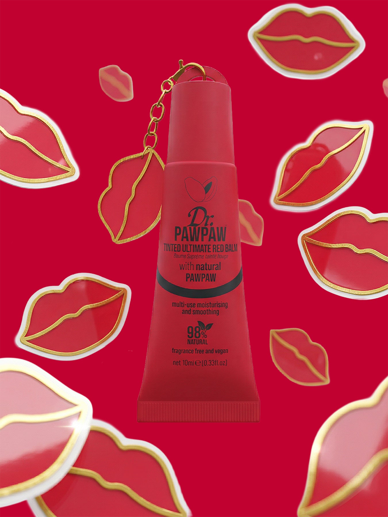 Charm Balm Original, Peach & Red Trio