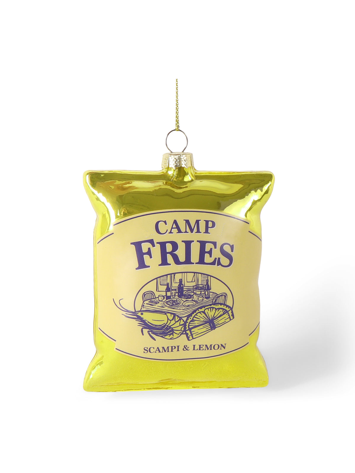 Camp Fries Glass Christmas Decoration 9cm