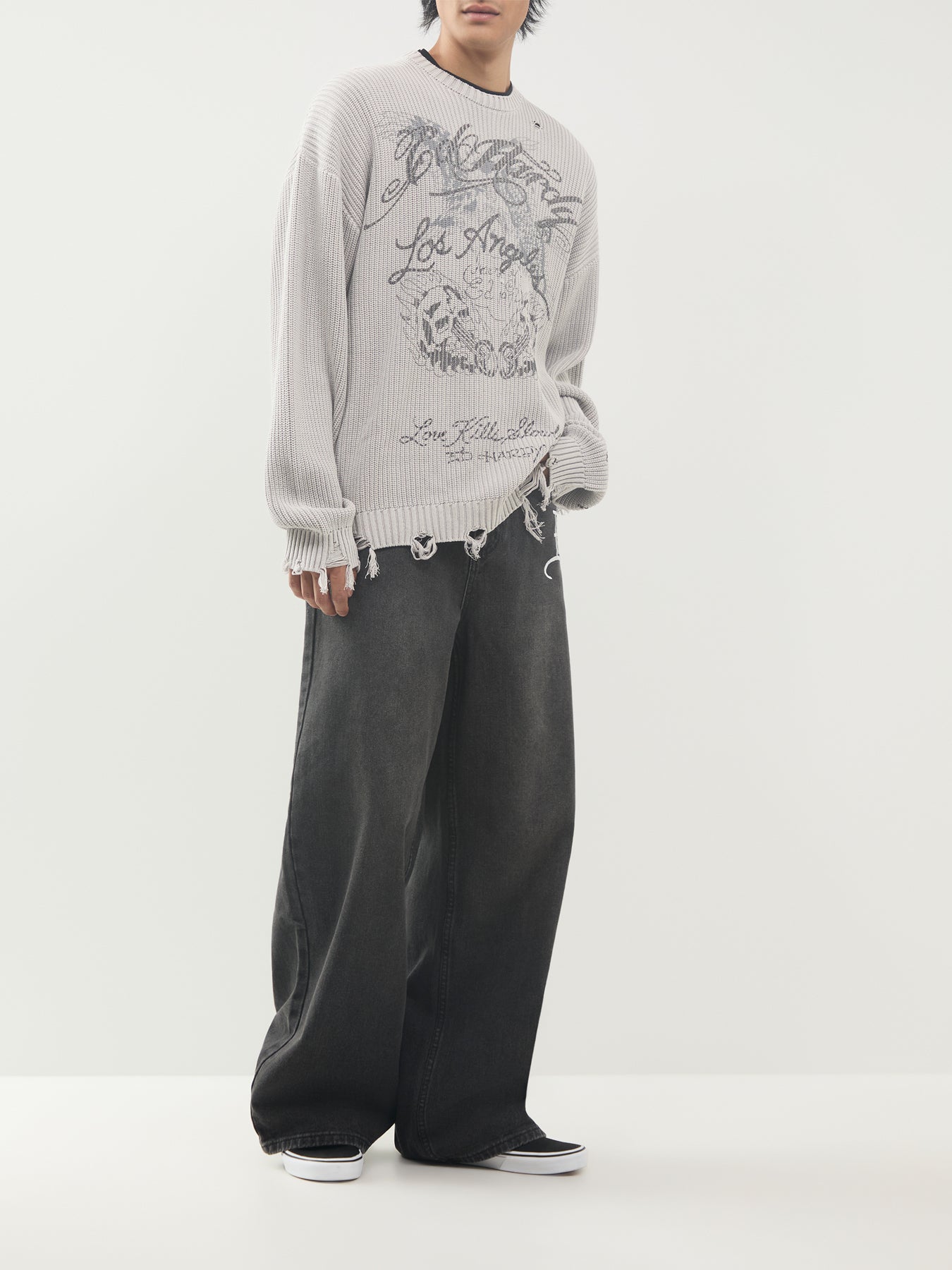 Soaring Los Angeles Cotton Knitted Crew Neck Jumper