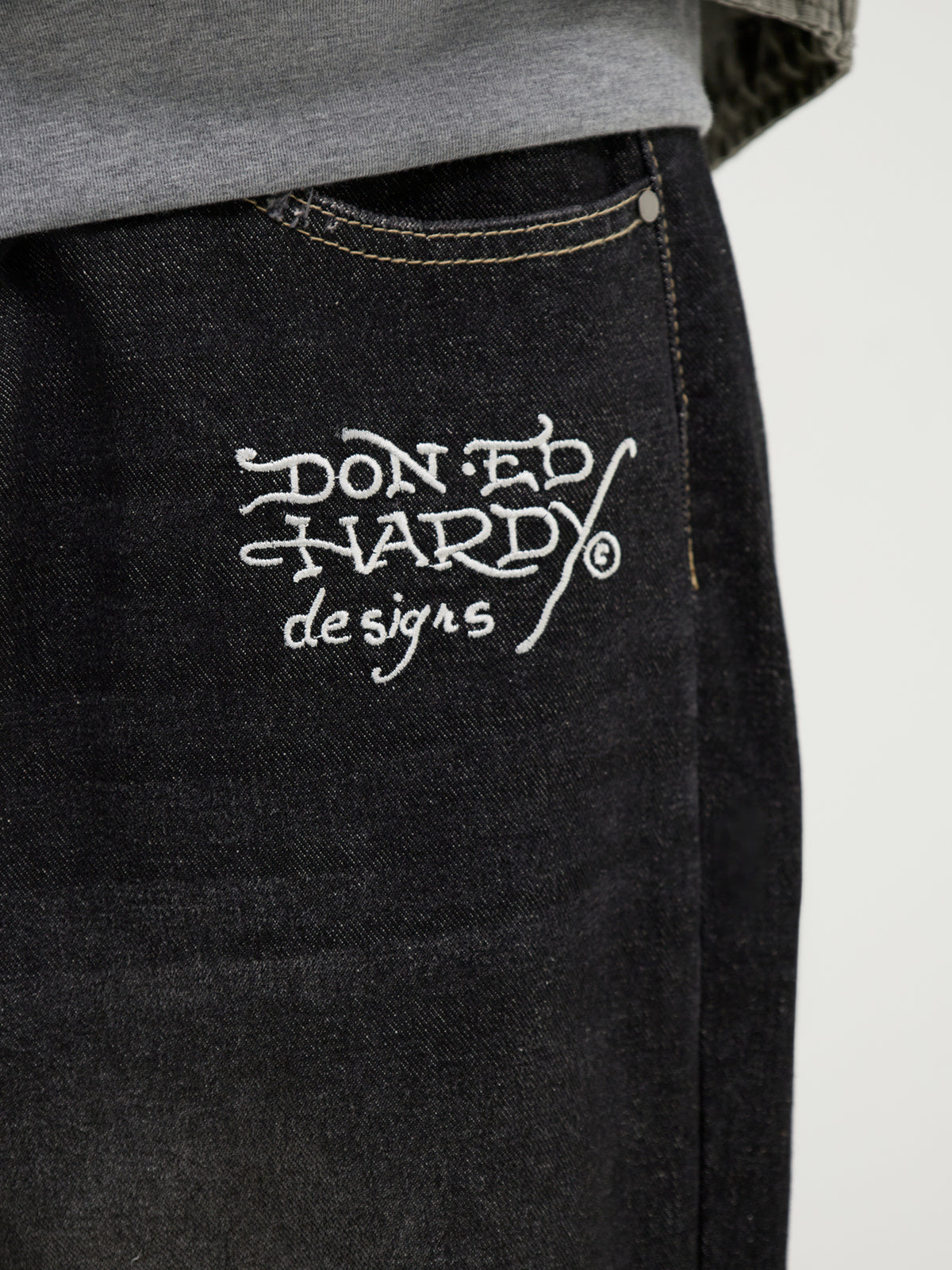 Flying Skull Relaxed Cotton Jeans