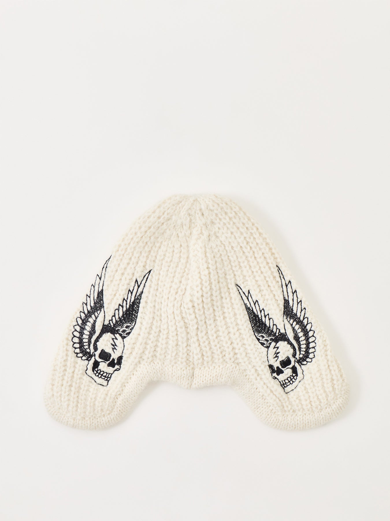 Flaming Skull Knit Trapper Hat