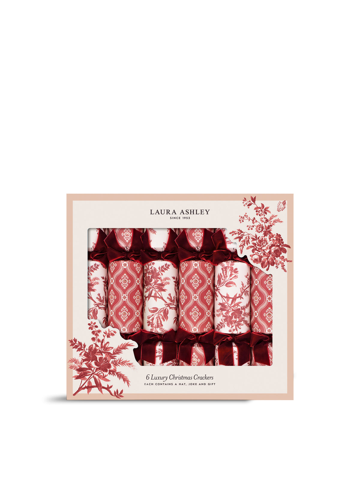 Laura Ashley Tales Of Yuletide Luxury Christmas Crackers set of 6