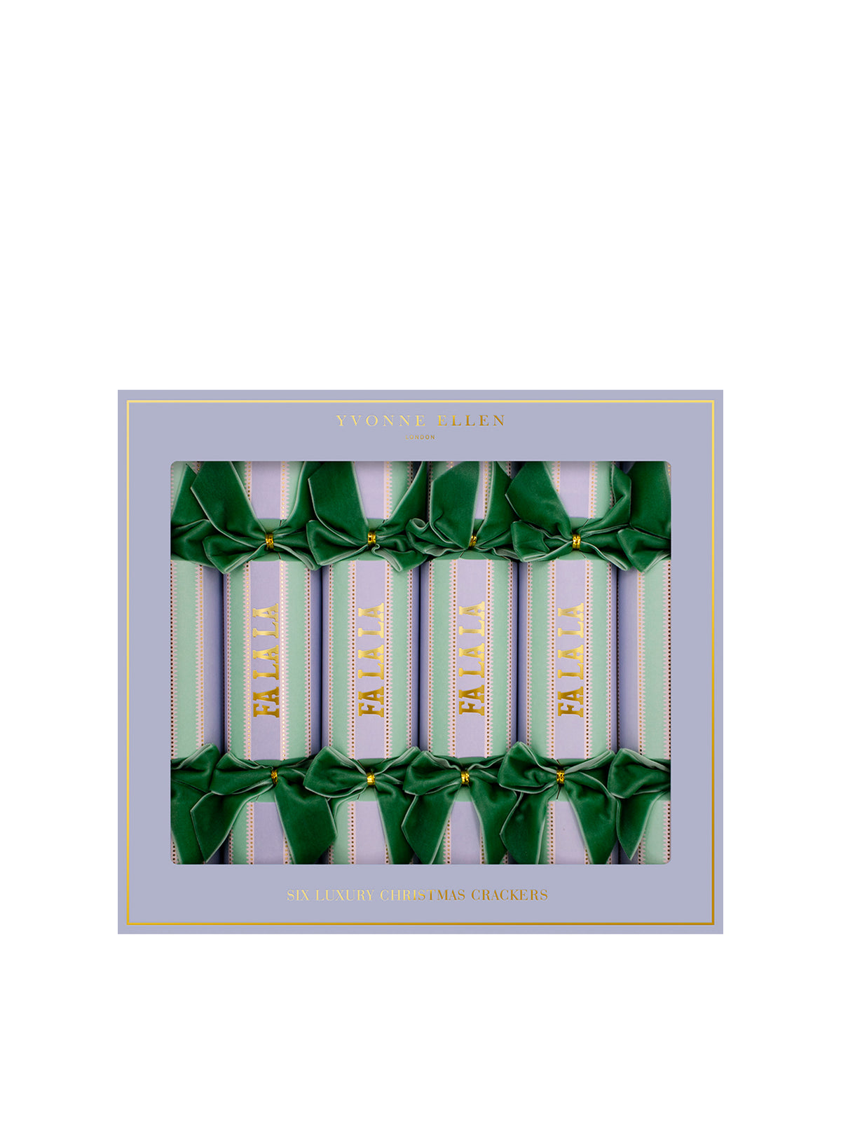 Yvonne Ellen Fa La La 12-Inch Christmas Crackers - Green