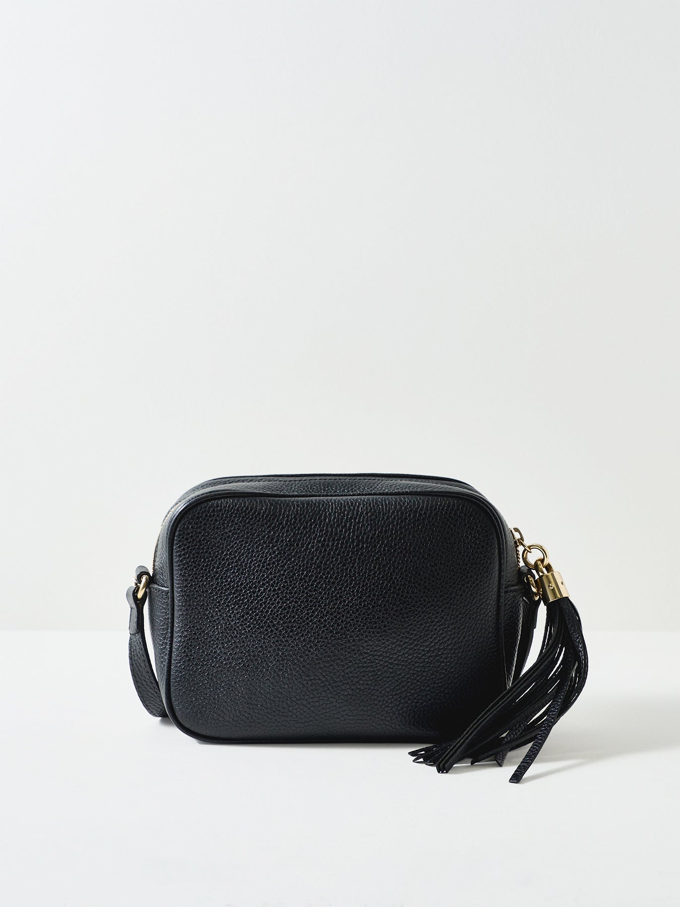 Vintage Black Calfskin Soho Disco Crossbody Bag Black