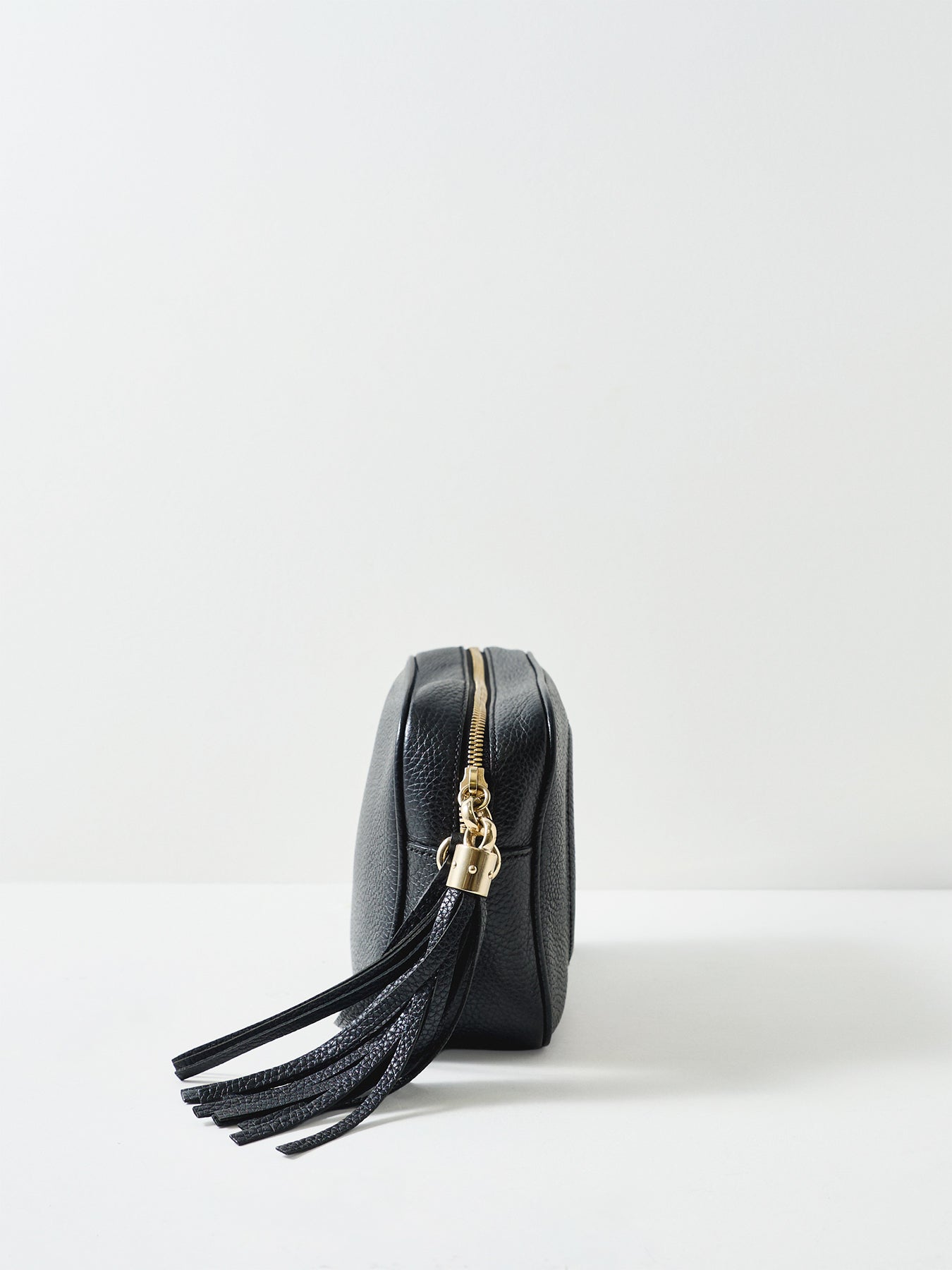 Vintage Black Calfskin Soho Disco Crossbody Bag Black