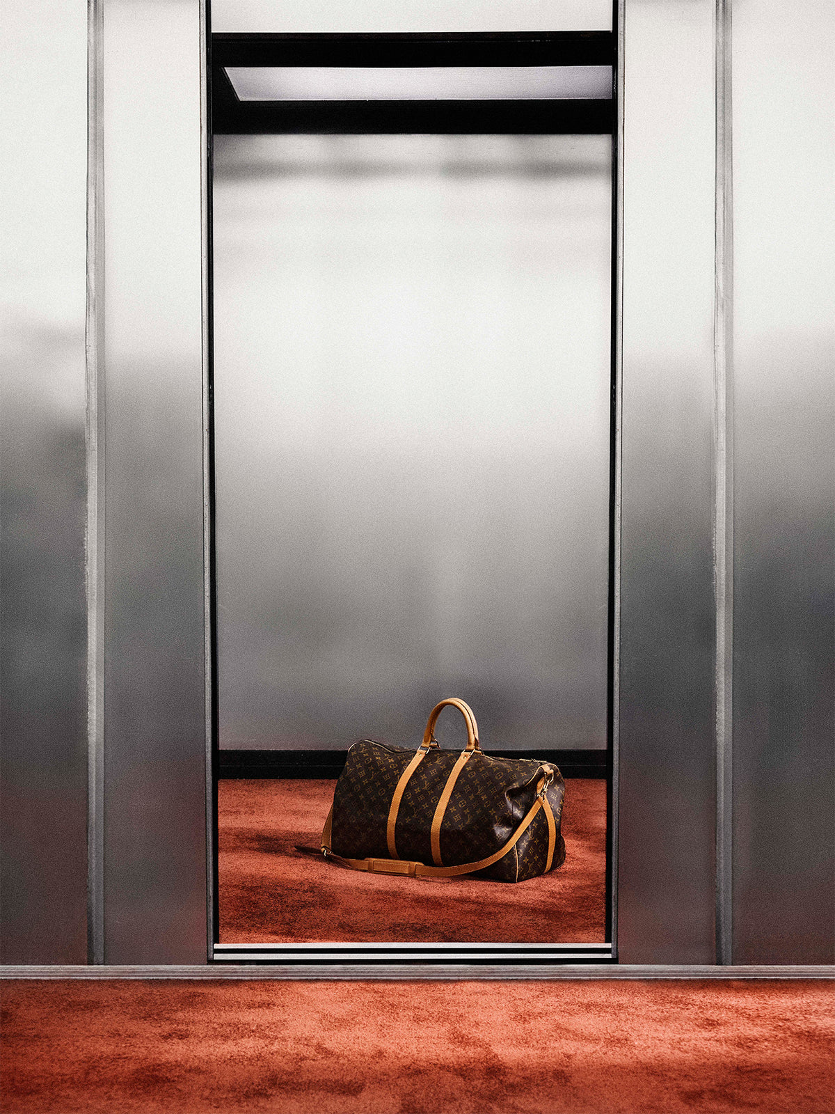 Vintage Monogram Keepall Bandoulière 55 Tote Bag Brown