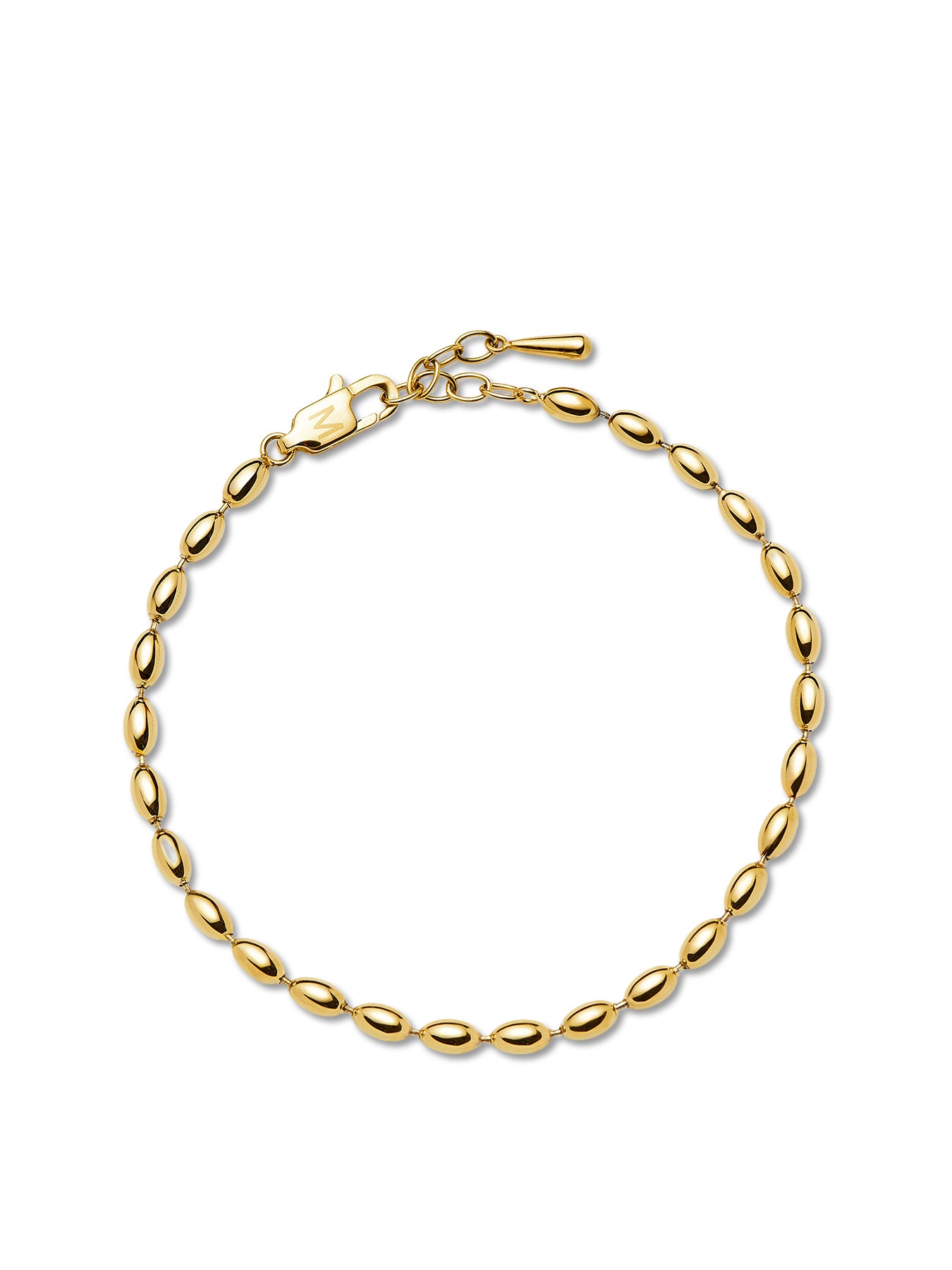 Missoma Molten Olive Chain Bracelet Gold