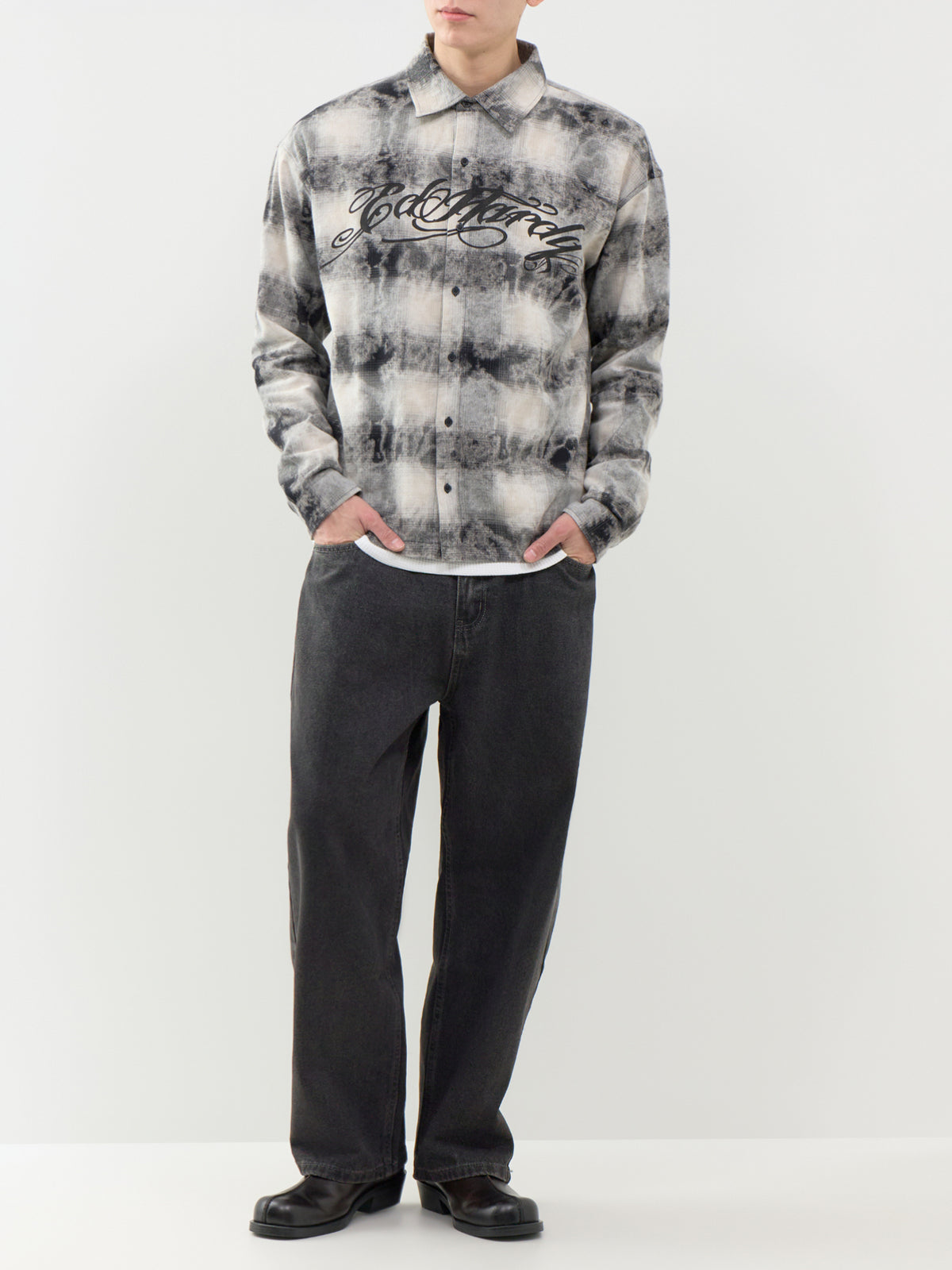 Dead or Alive Acid Wash Graphic Shirt