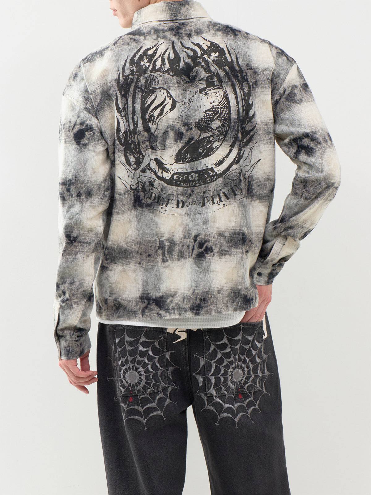 Dead or Alive Acid Wash Graphic Shirt