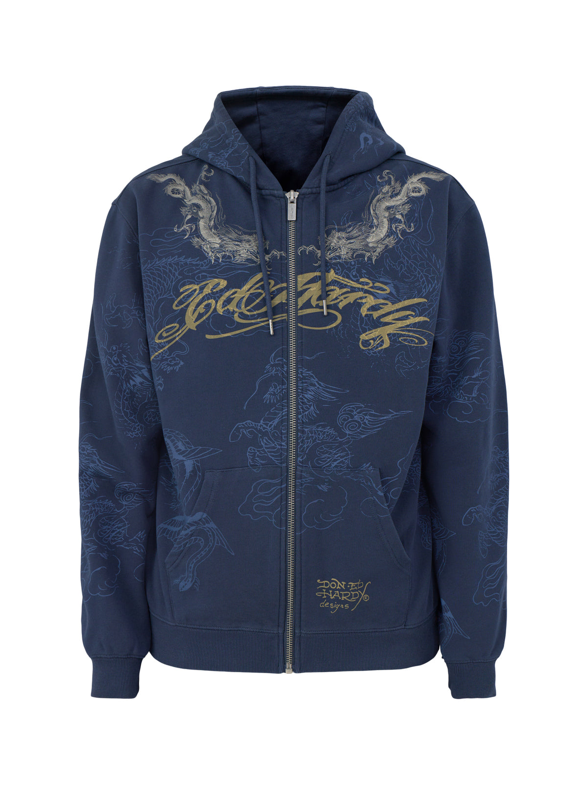 Golden Dragon Relaxed Zip Through Hoodie
