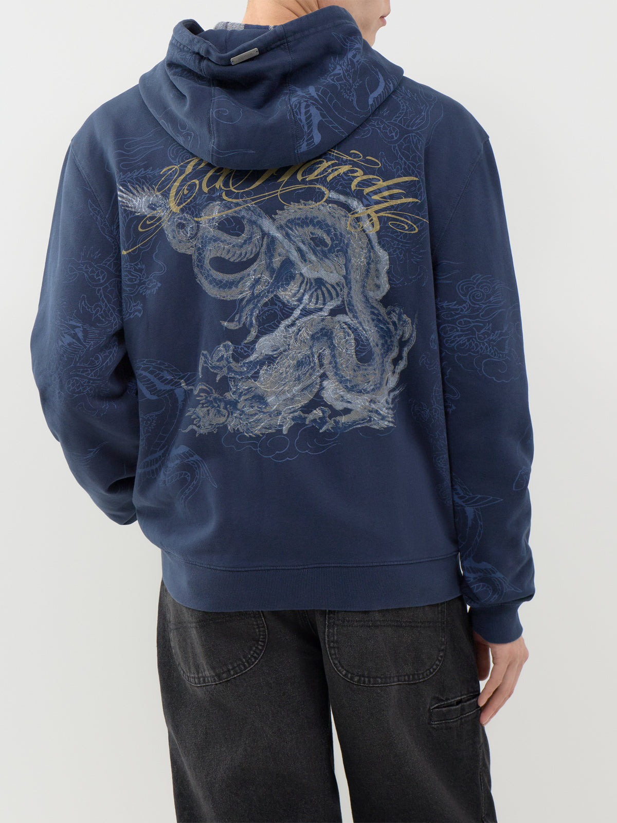 Golden Dragon Relaxed Zip Through Hoodie