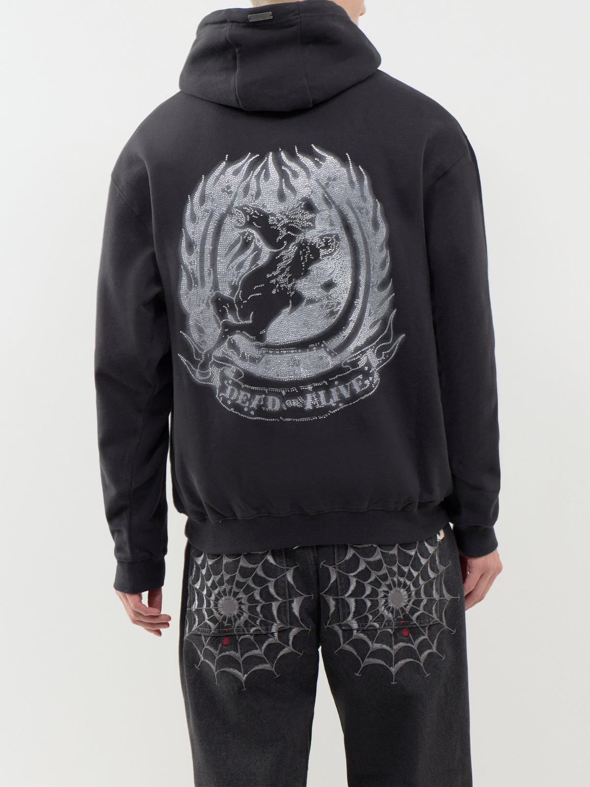 Dead or Alive Diamante Relaxed Hoodie