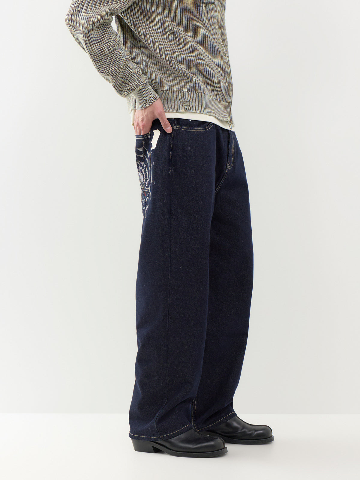 Black Window Relaxed Jeans