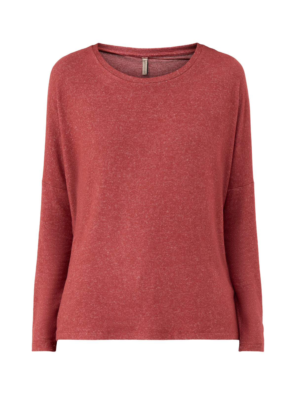 Biara 1 Long-Sleeved Viscose Blend Knitted Jumper - Madder Brown Melange