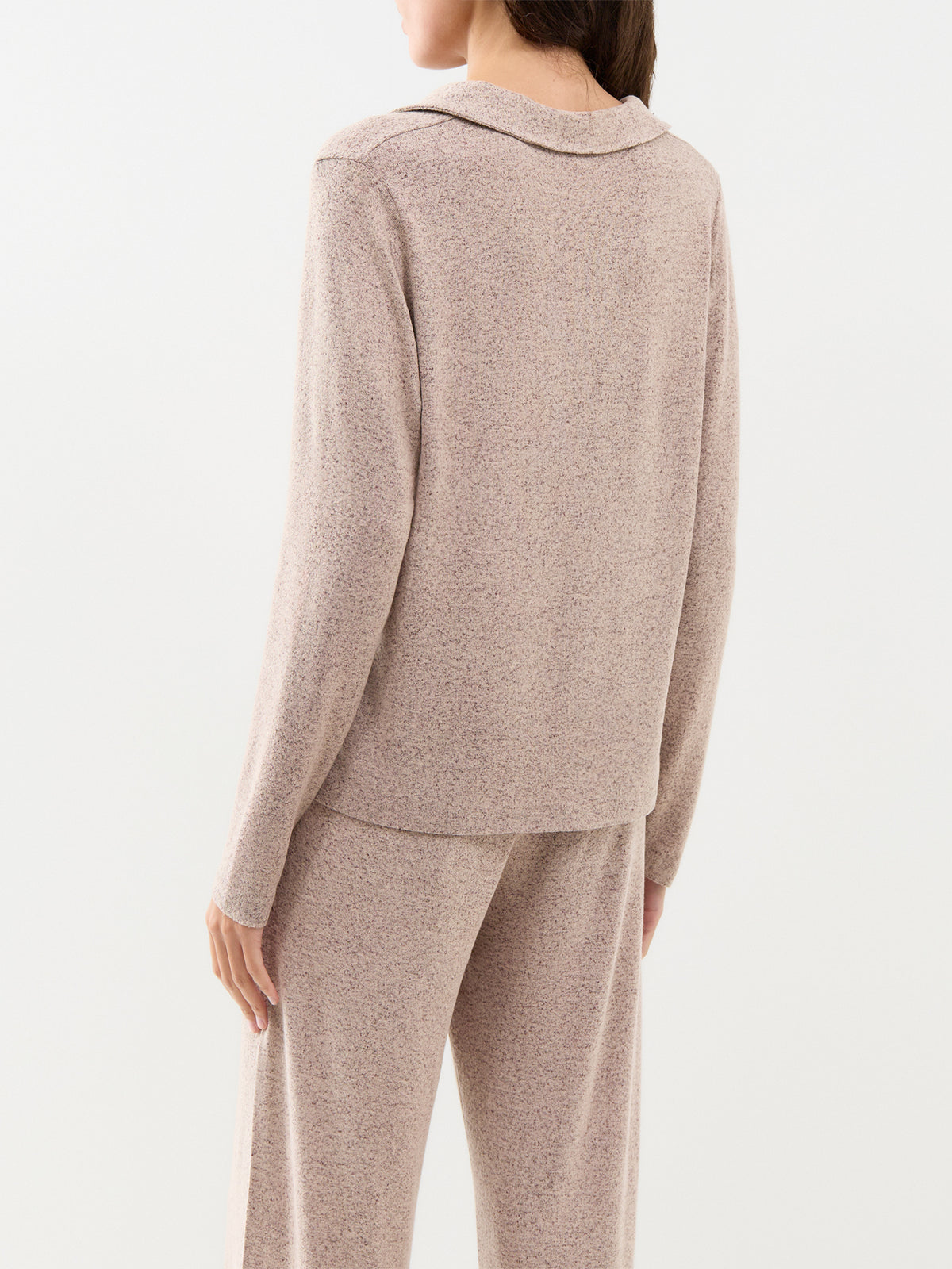 Biara 159 Viscose Blend Collared Knitted Jumper - Camel Melange