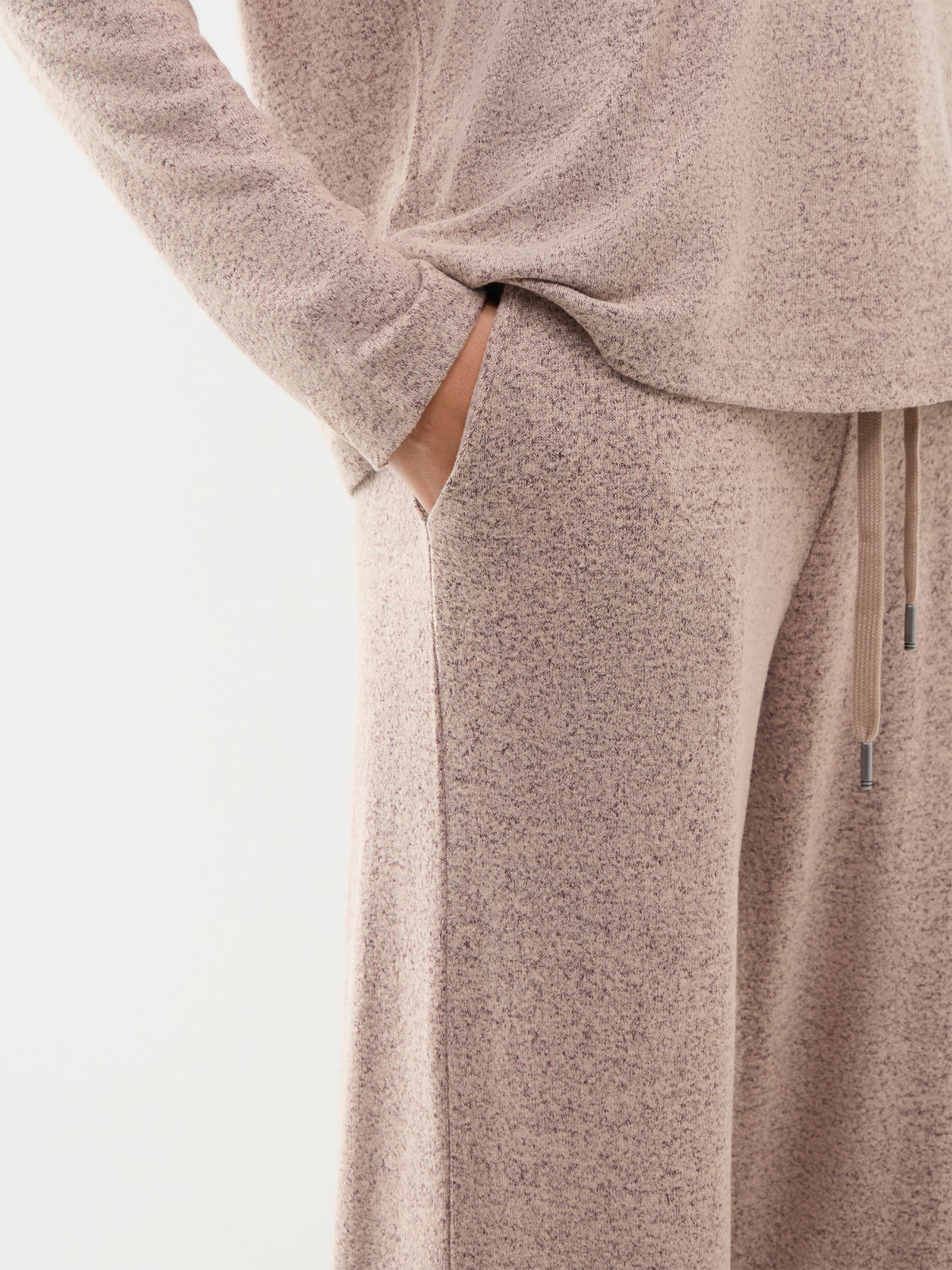Biara 74 Viscose Blend Wide-Leg Trousers - Camel Melange