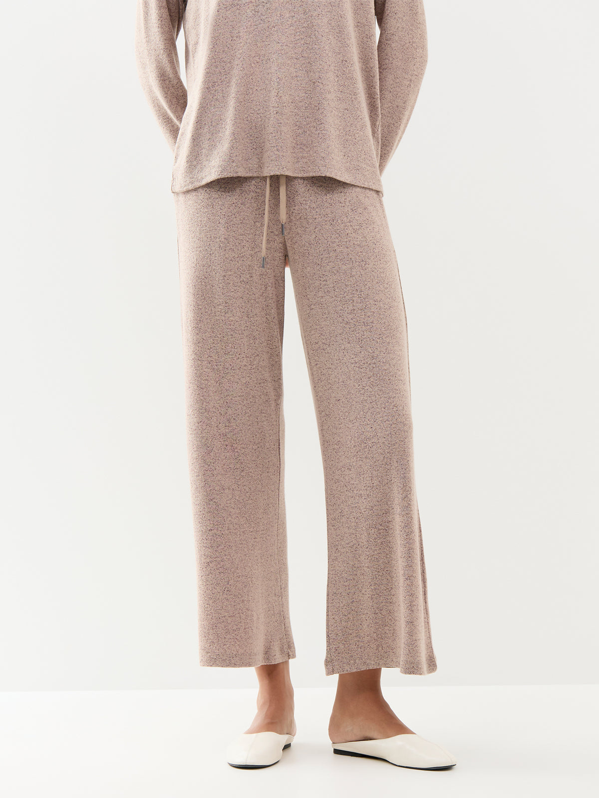 Biara 74 Viscose Blend Wide-Leg Trousers - Camel Melange