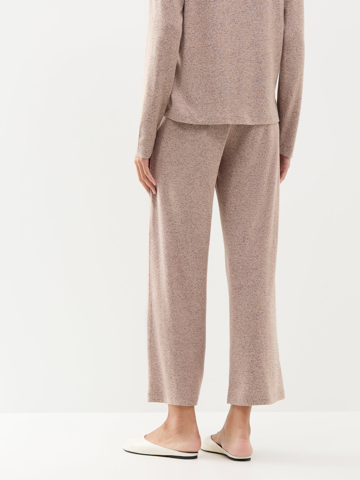 Biara 74 Viscose Blend Wide-Leg Trousers - Camel Melange
