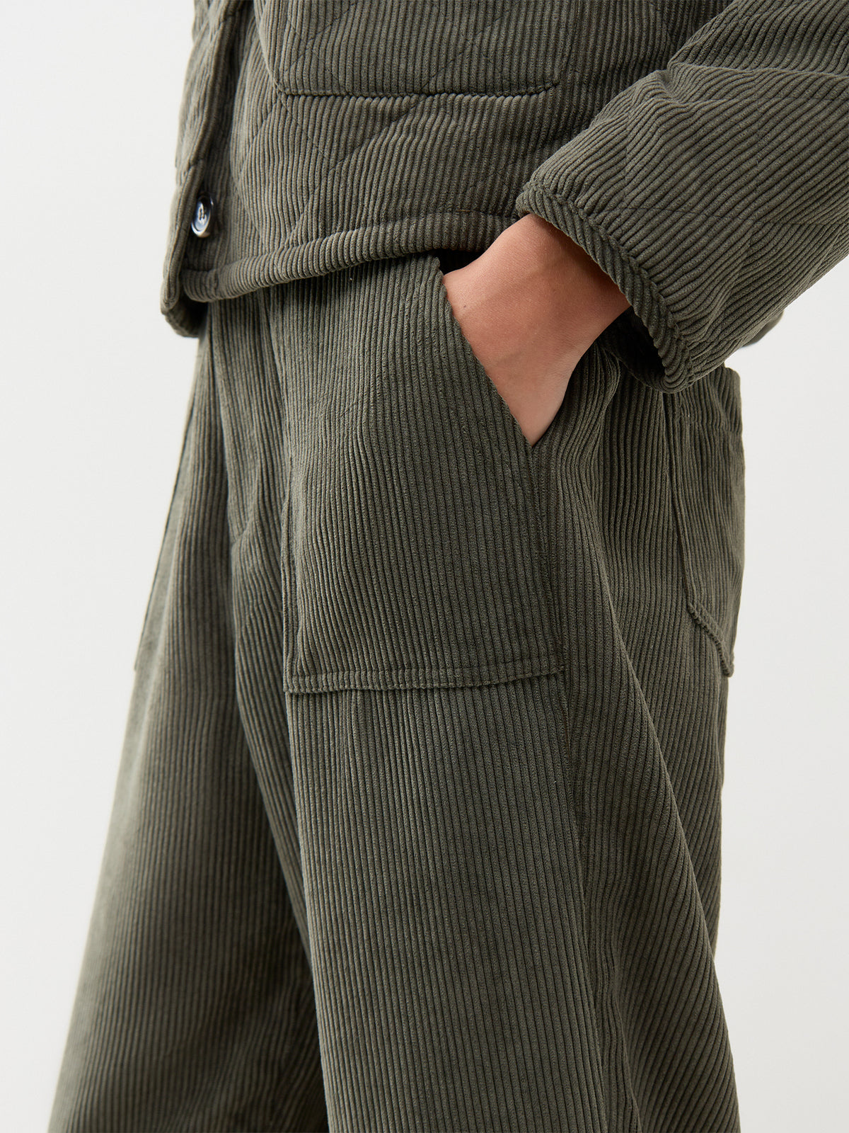 Bindi 20-C Corduroy Trousers - Forest Night