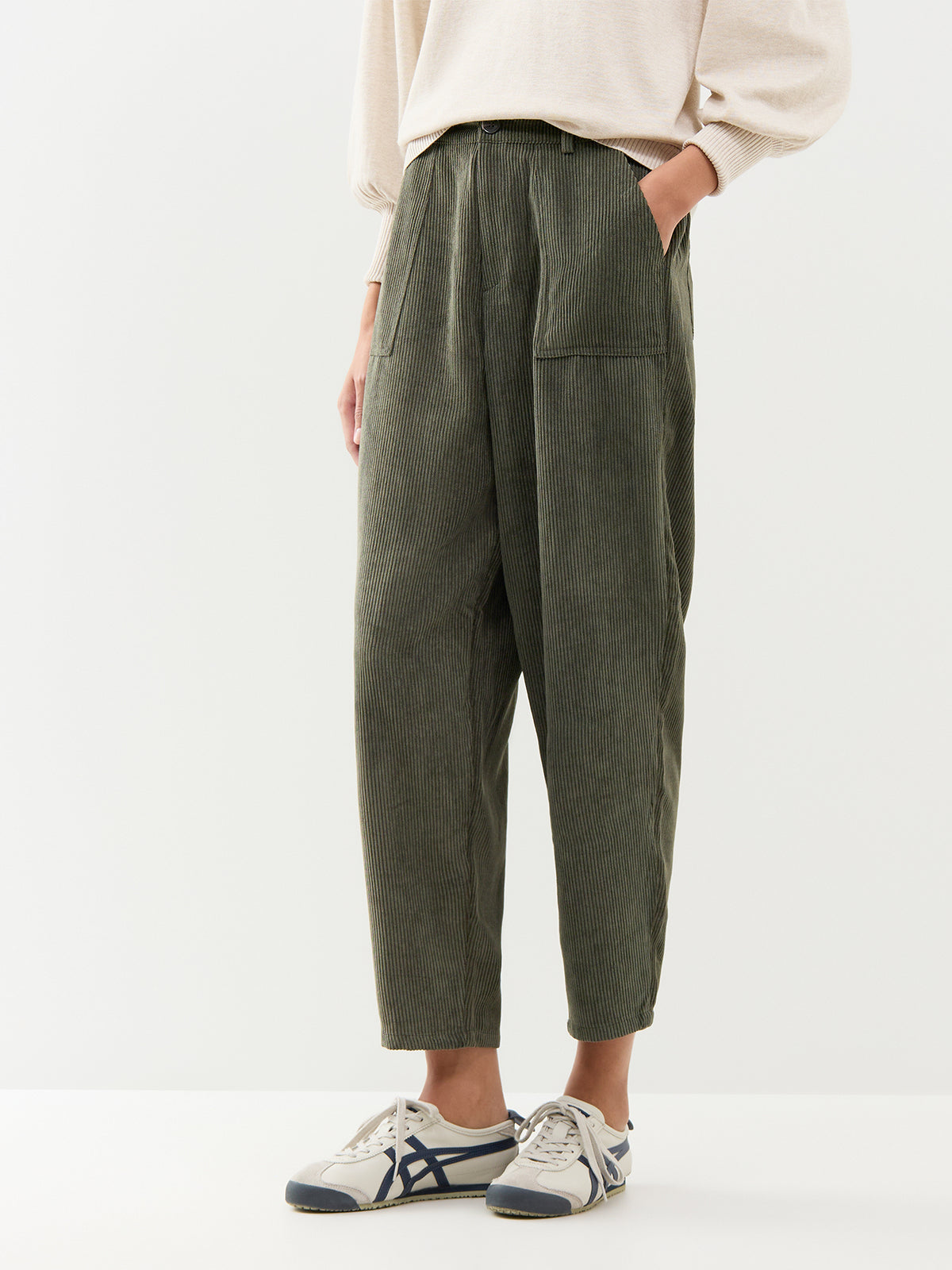 Bindi 20-C Corduroy Trousers - Forest Night