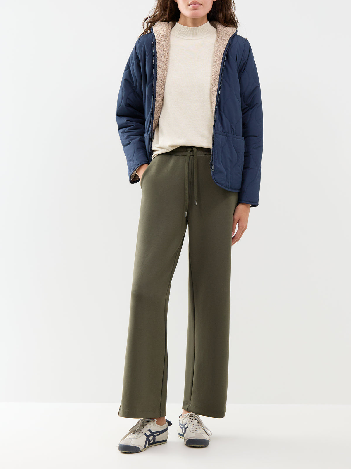 Banu 116 Modal Blend Wide-Leg Sweatpants - Forest Night