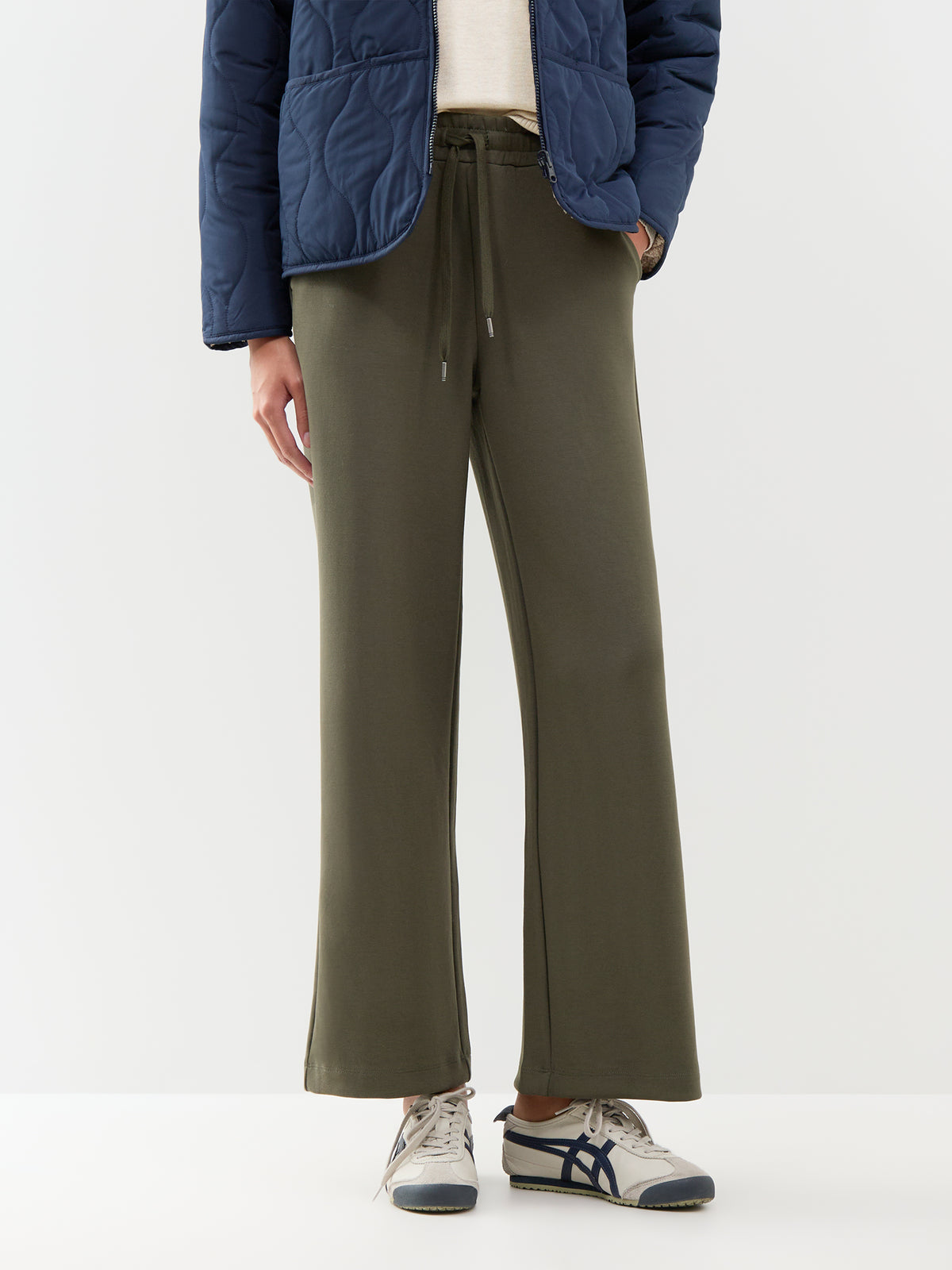 Banu 116 Modal Blend Wide-Leg Sweatpants - Forest Night