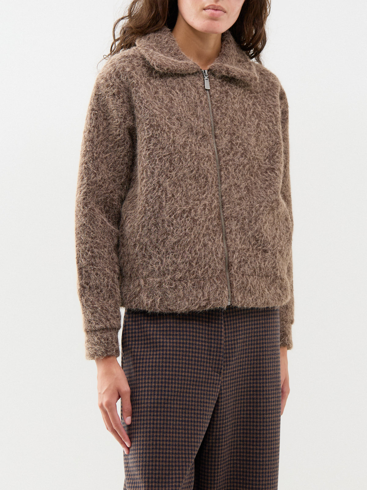 Hira 2 Recycled Zip-Through Jacket - Chocolate Plum Melange