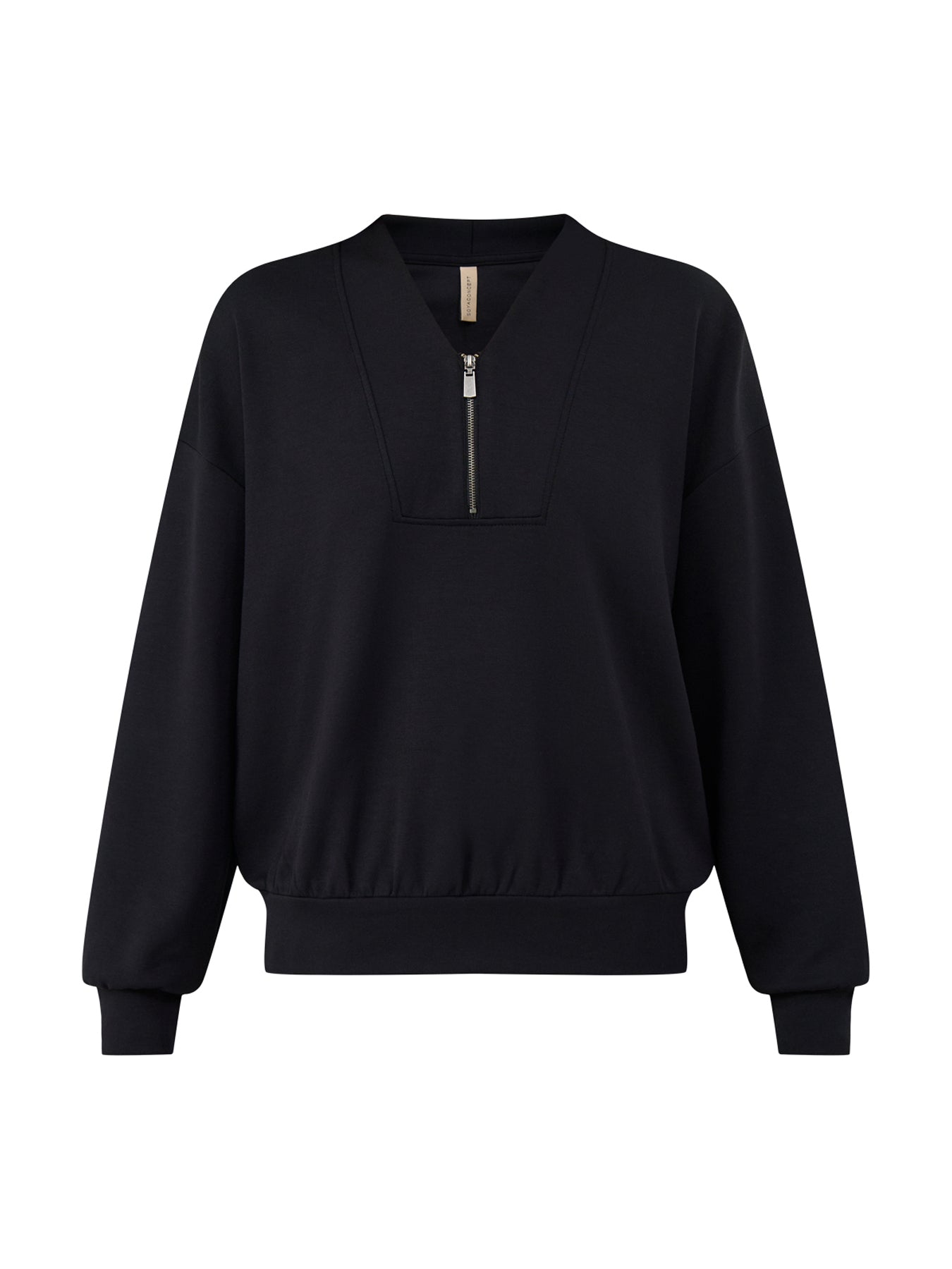 Banu Modal-Blend Quarter-Zip Sweatshirt Black