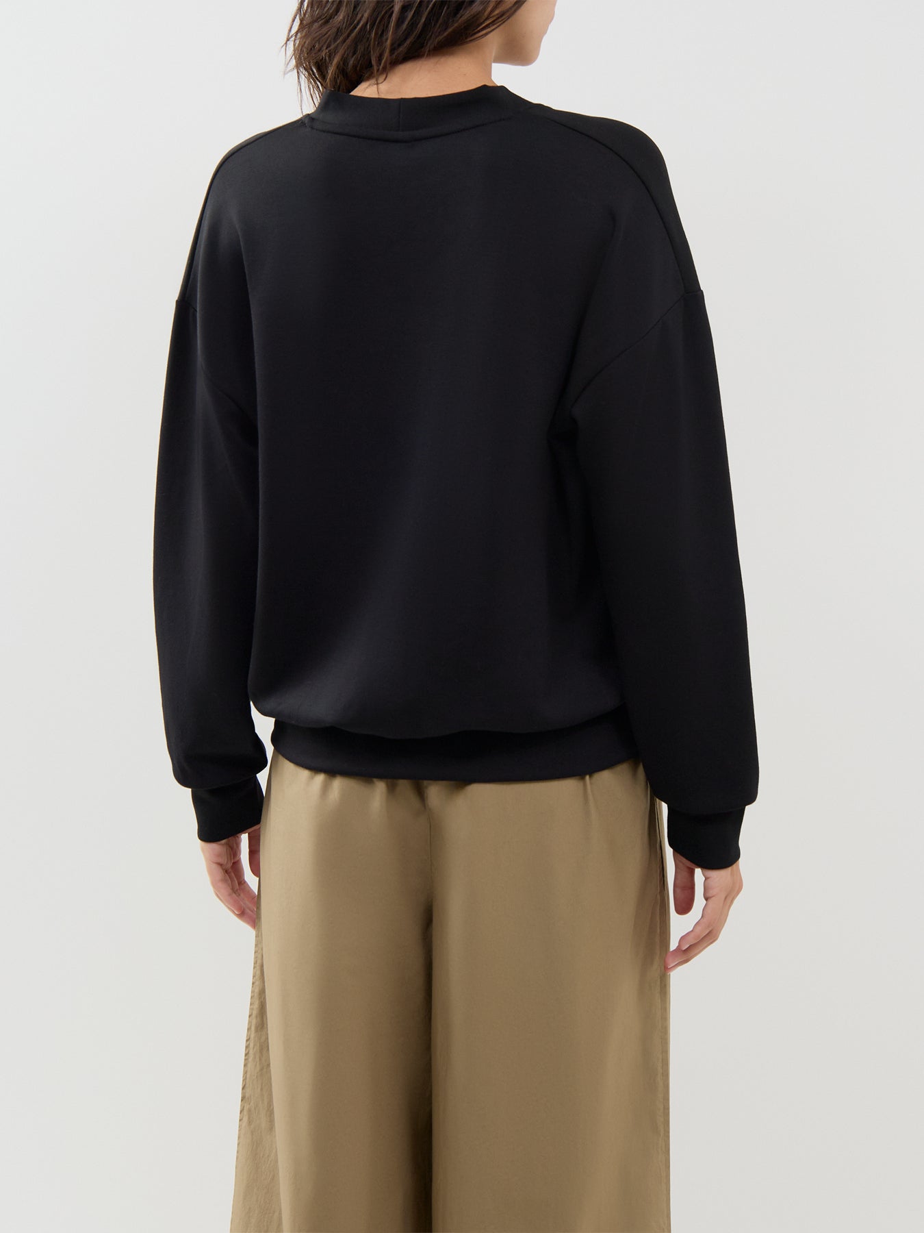 Banu Modal-Blend Quarter-Zip Sweatshirt Black