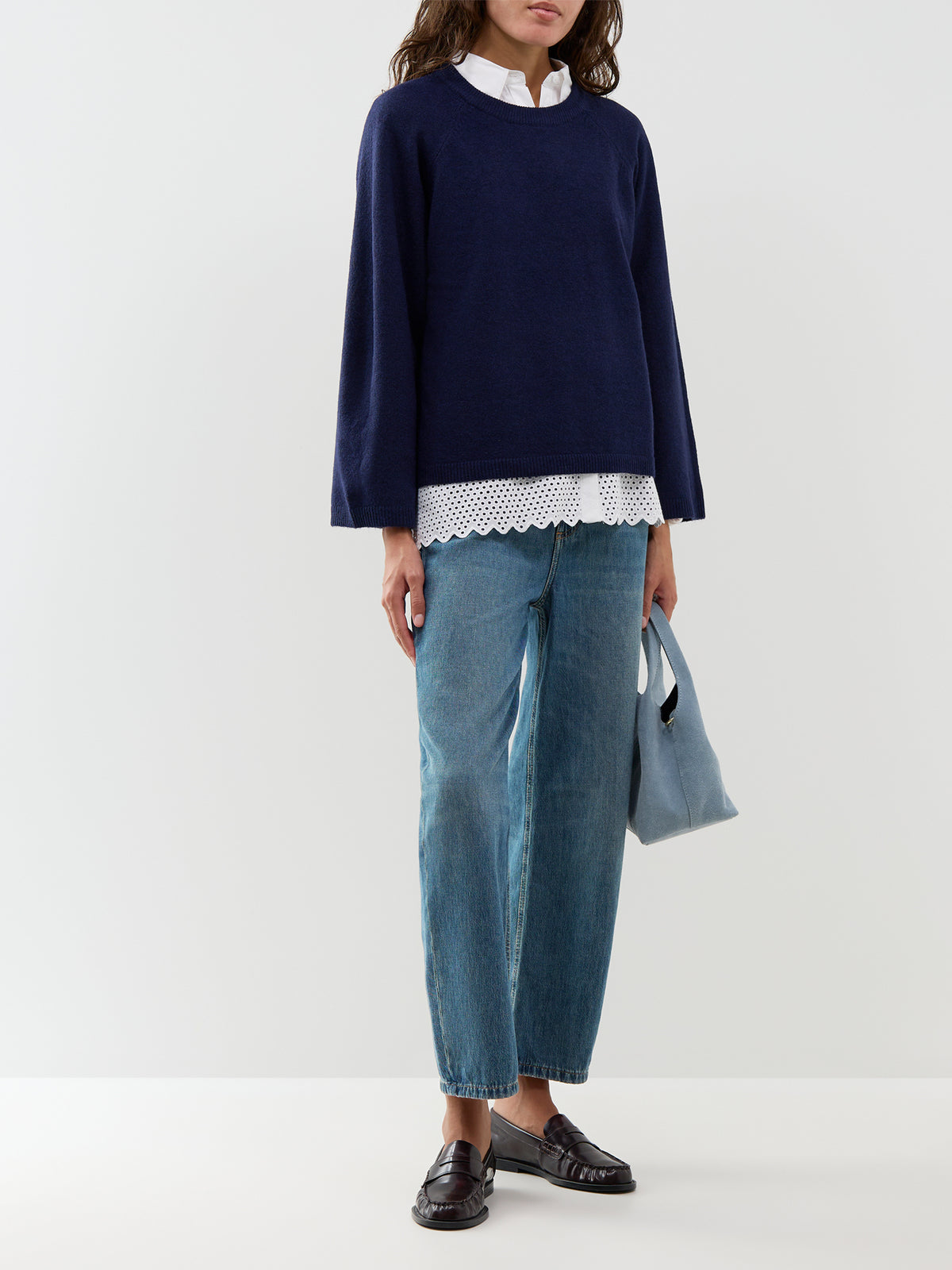Orlean 4 Long-Sleeved Crew Neck Jumper - Navy
